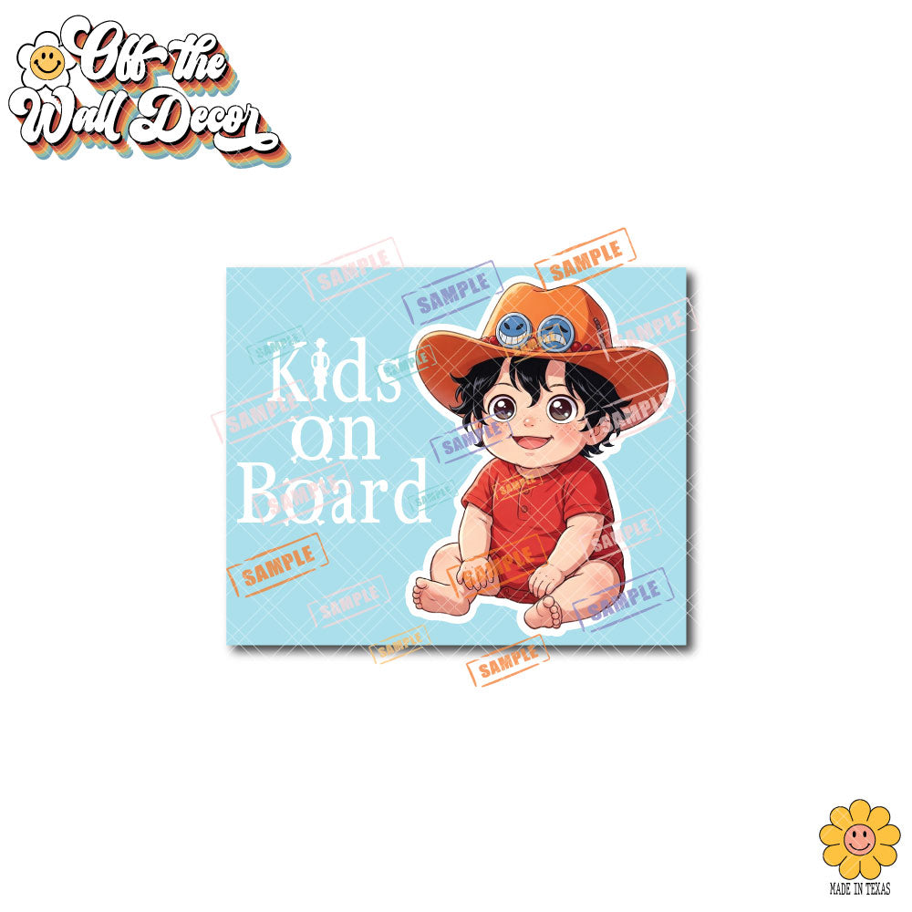 Little Portgas D. Ace | Baby on Board | Vinyl Decal Sticker