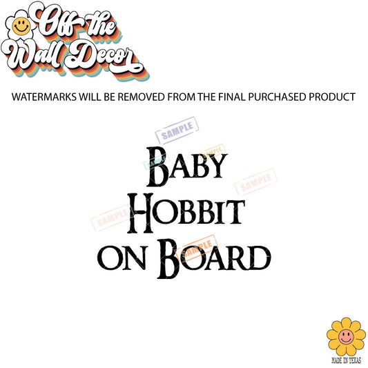 Little Hobbit on Board | Baby on Board | Vinyl Decal Sticker