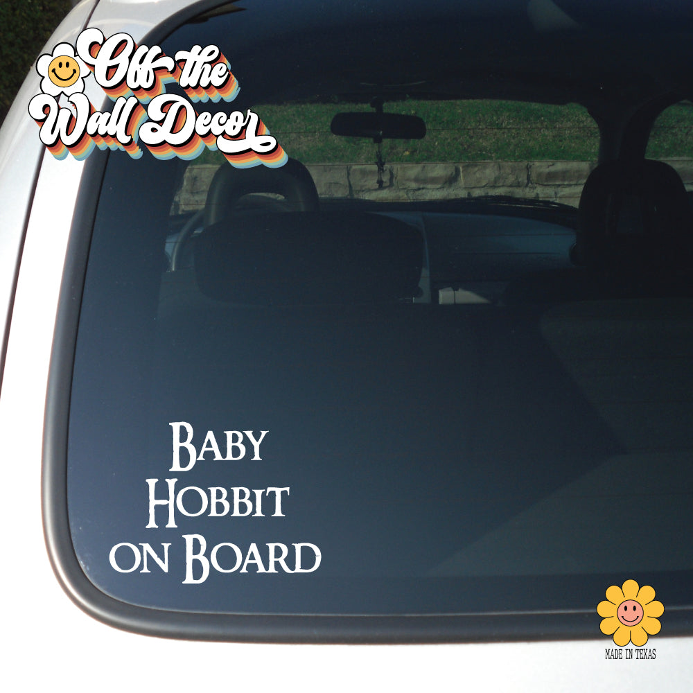 Little Hobbit on Board | Baby on Board | Vinyl Decal Sticker