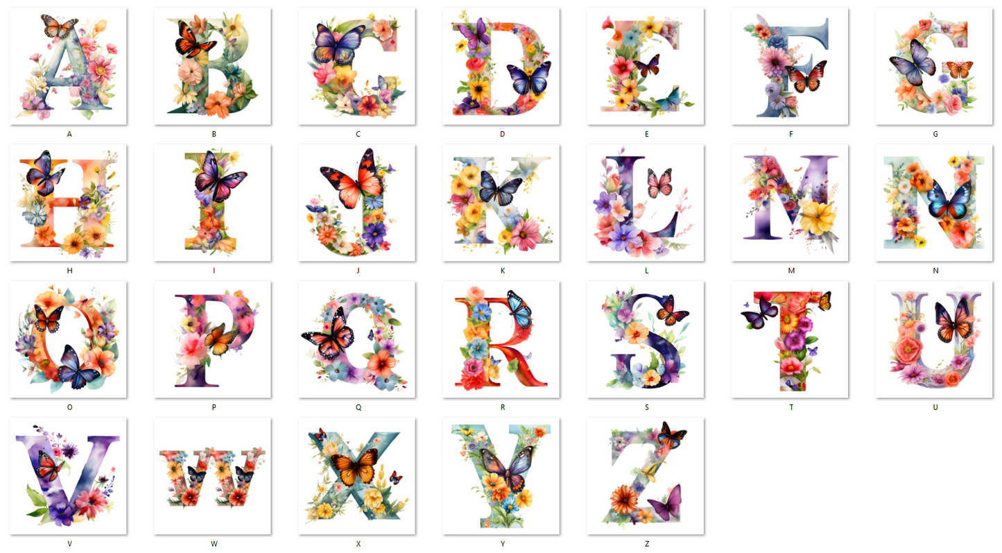 Butterfly Initial Personalized | Passport Holder & Luggage Tag