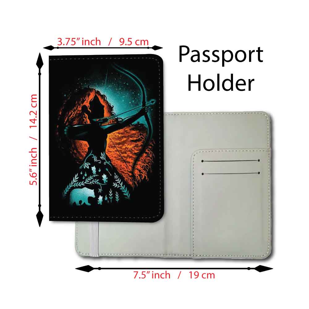 Princess Merida Silhouette | Passport Holder & Luggage Tag