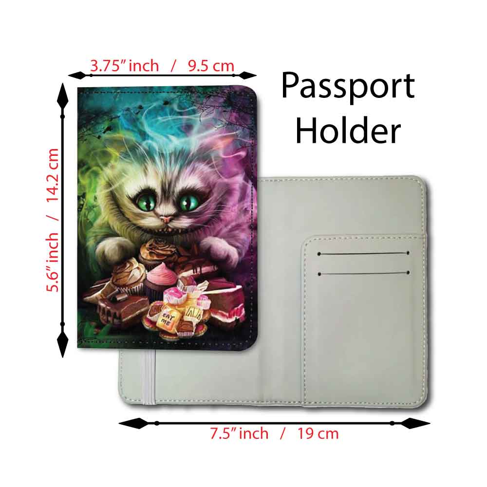 Colorful Cheshire Cat | Passport Holder & Luggage Tag