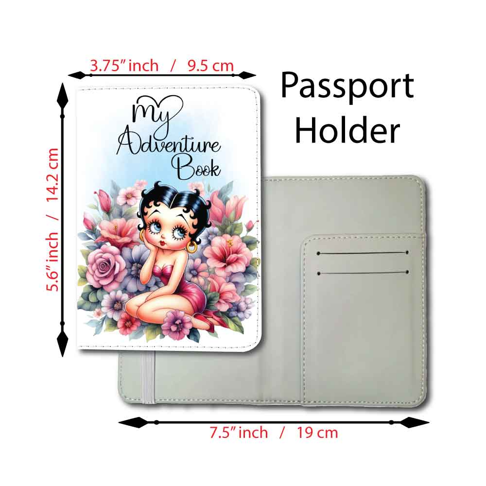 Betty Boop Flowers | Passport Holder & Luggage Tag