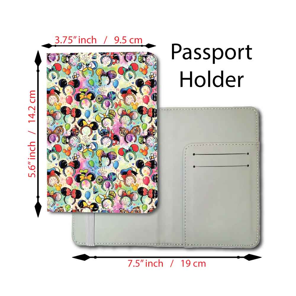 Mouse Ears Collage Fabric | Passport Holder & Luggage Tag