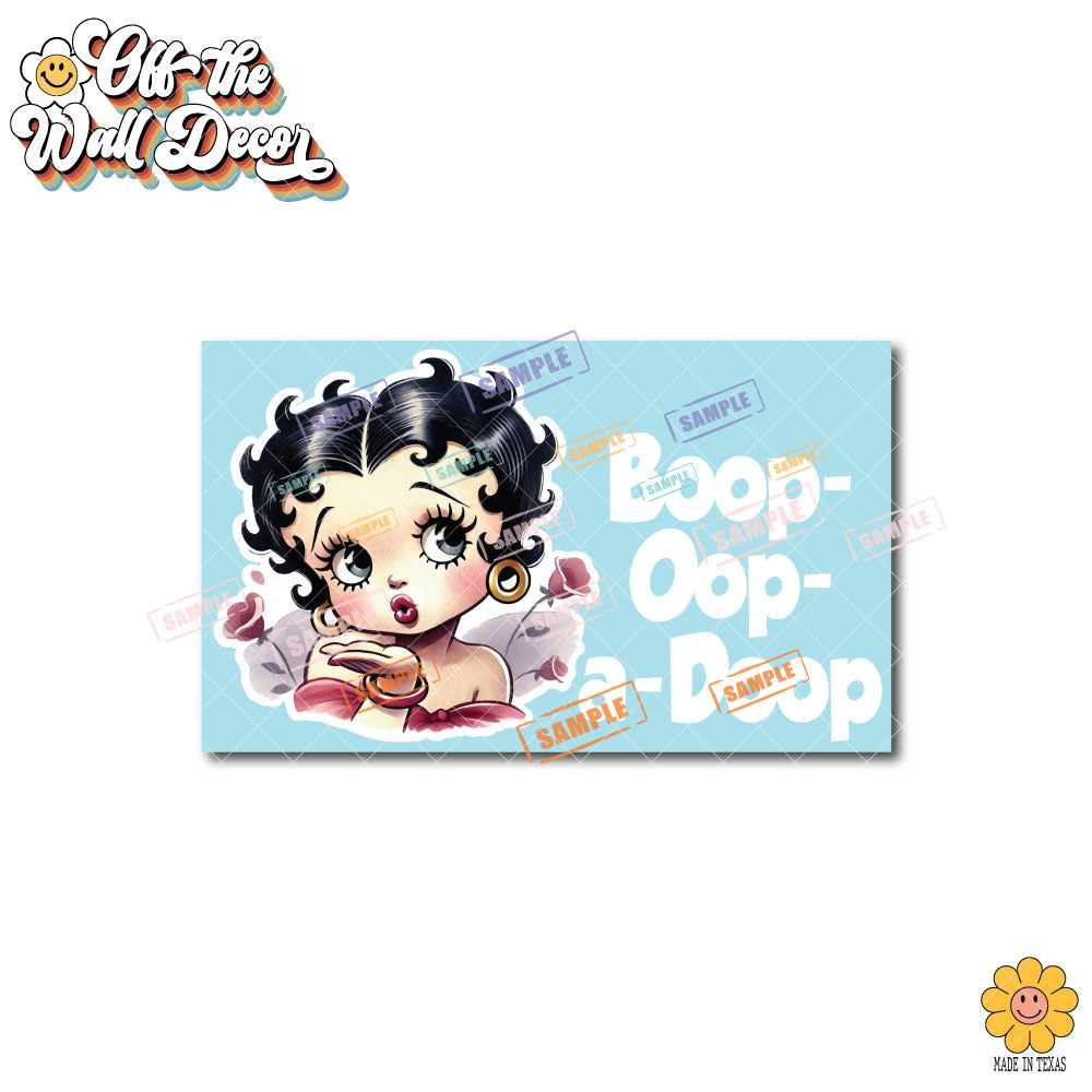 Betty Boop Quote "Boop-Oop-a-Doop | Vehicle Window, Vinyl decal sticker