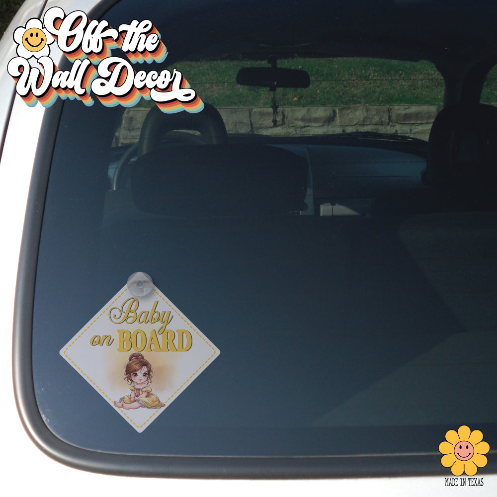 Little Belle | Baby on Board | Suction Cup Sign, Magnet OR Vinyl Decal Sticker