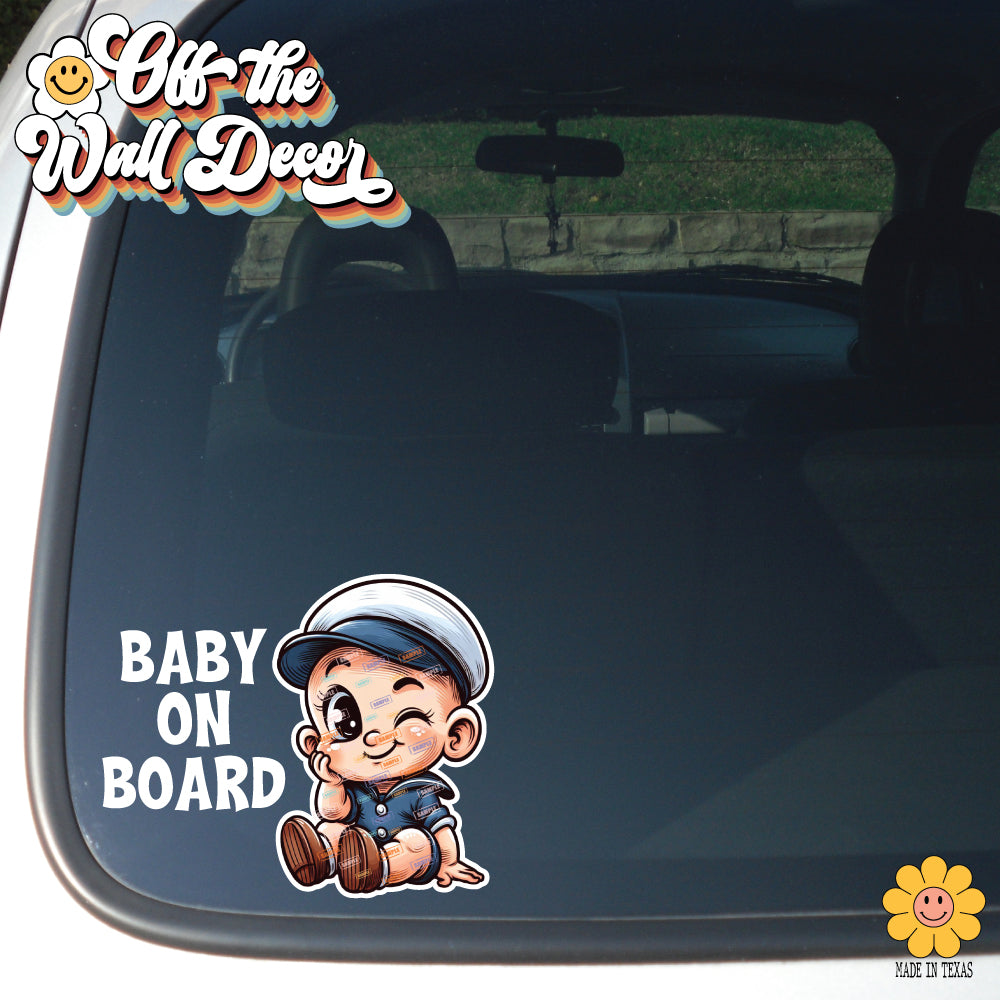 Baby Popeye | Baby on Board | Suction Cup Sign, Magnet OR Vinyl Decal Sticker