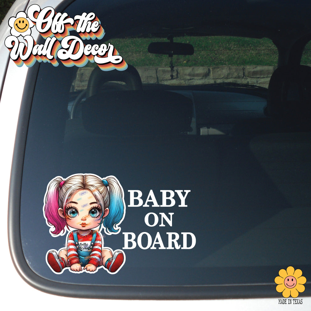 Baby Harley | Baby on Board | Suction Cup Sign, Magnet OR Vinyl Decal Sticker