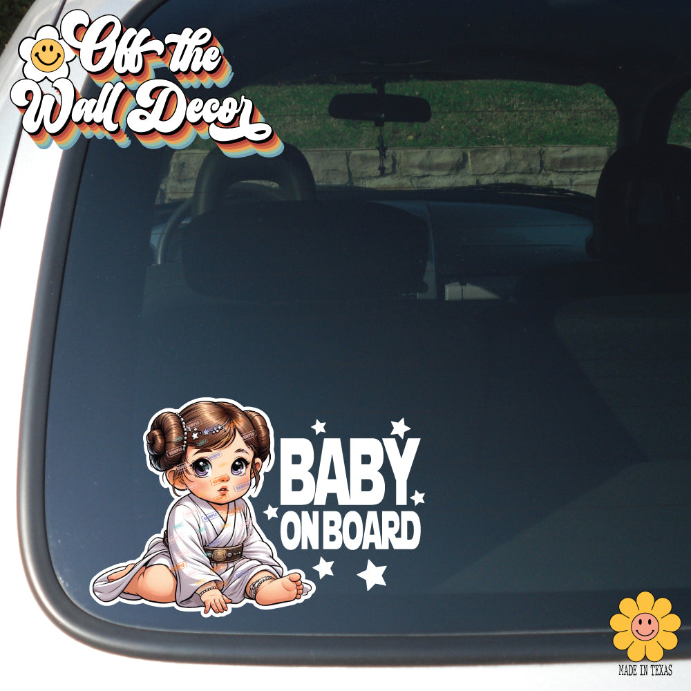 Baby Princess Leia | Baby on Board | Suction Cup Sign, Magnet OR Vinyl Decal Sticker