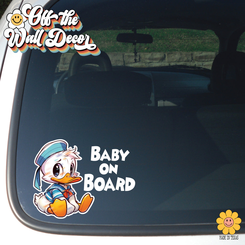 Baby Donald | Baby on Board | Suction Cup Sign, Magnet OR Vinyl Decal Sticker