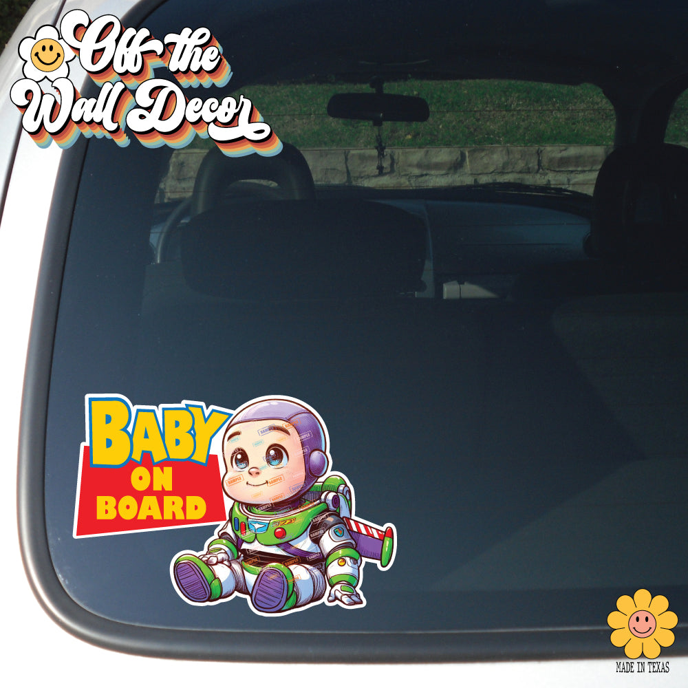 Baby Buzz Toy | Baby on Board | Suction Cup Sign, Magnet OR Vinyl Decal Sticker