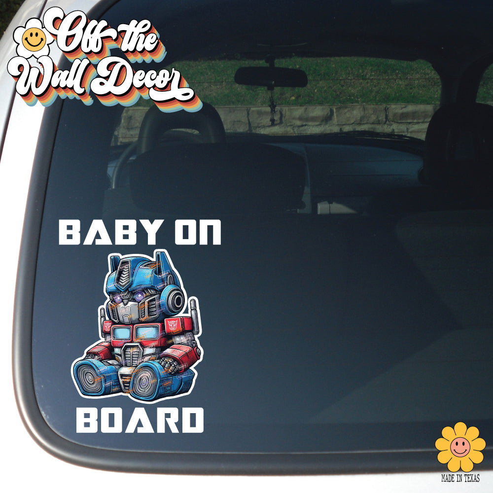 Baby Optimus Prime | Baby on Board | Vinyl Decal Sticker