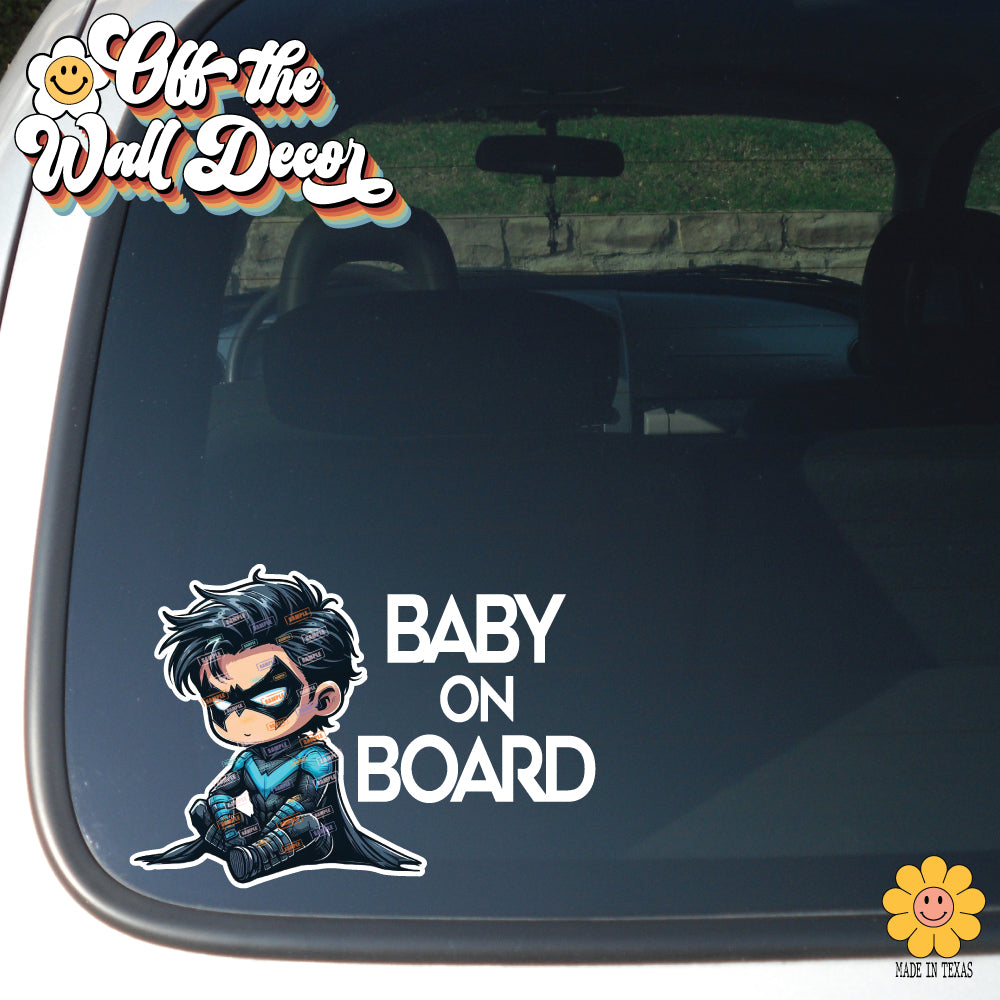 Little Nightwing | Baby on Board | Suction Cup Sign, Magnet OR Vinyl Decal Sticker