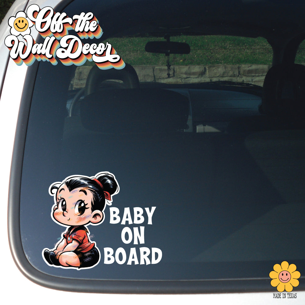 Baby Olive Oyl | Baby on Board | Suction Cup Sign, Magnet OR Vinyl Decal Sticker