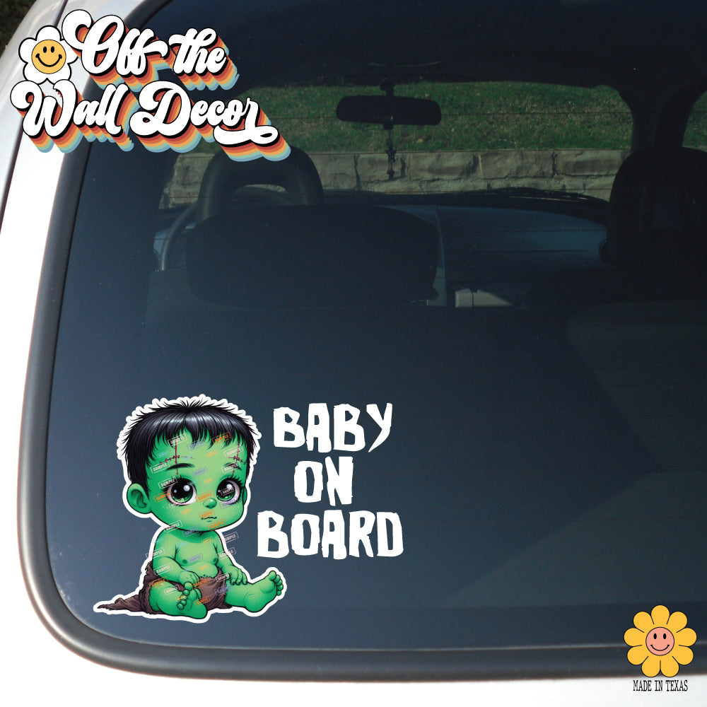 Baby Franky | Baby on Board | Suction Cup Sign, Magnet OR Vinyl Decal Sticker