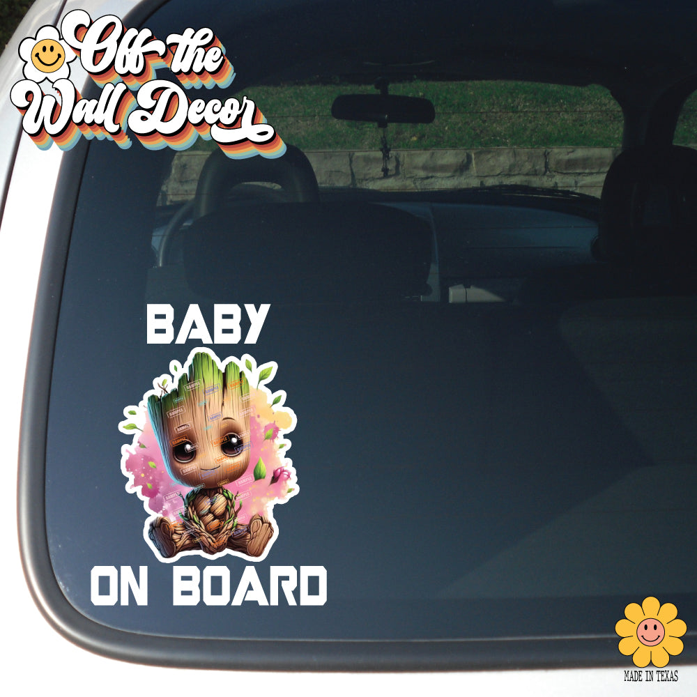 Baby Groot | Baby on Board | Suction Cup Sign, Magnet OR Vinyl Decal Sticker
