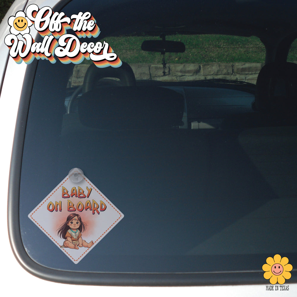 Little Pocahontas | Baby on Board | Suction Cup Sign, Magnet OR Vinyl Decal Sticker
