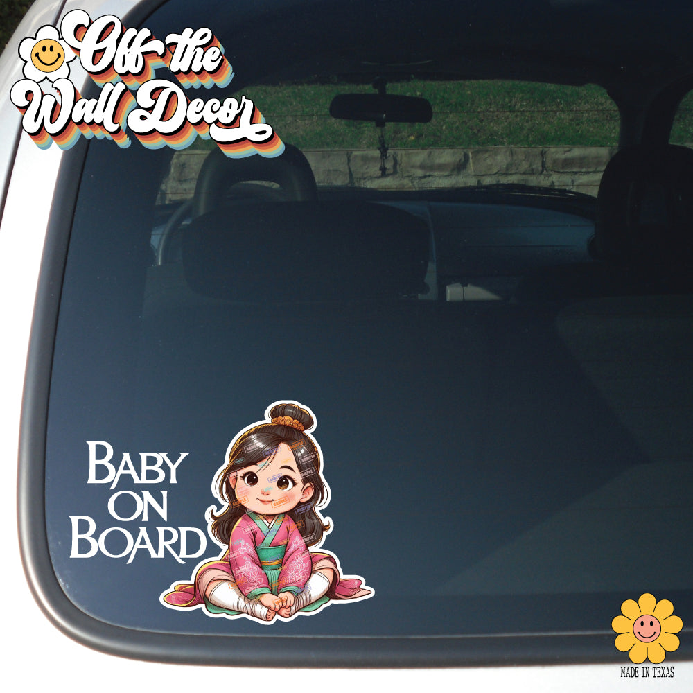 Little Mulan | Baby on Board | Suction Cup Sign, Magnet OR Vinyl Decal Sticker
