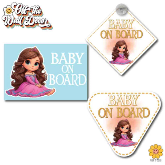 Princess Elena | Baby on Board | Suction Cup Sign, Magnet OR Vinyl Decal Sticker