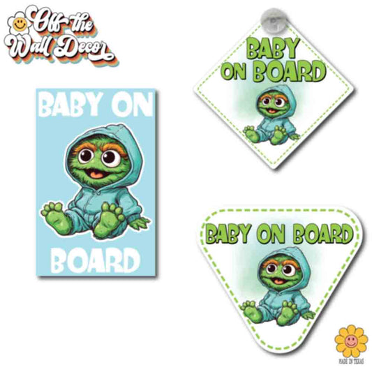 Baby Oscar | Baby on Board | Suction Cup Sign, Magnet OR Vinyl Decal Sticker