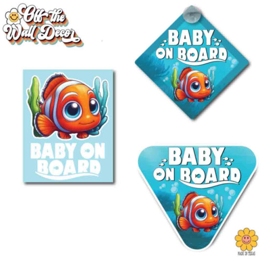 Little Nemo | Baby on Board | Suction Cup Sign, Magnet OR Vinyl Decal Sticker