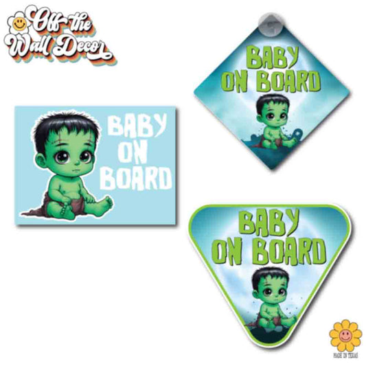 Baby Franky | Baby on Board | Suction Cup Sign, Magnet OR Vinyl Decal Sticker