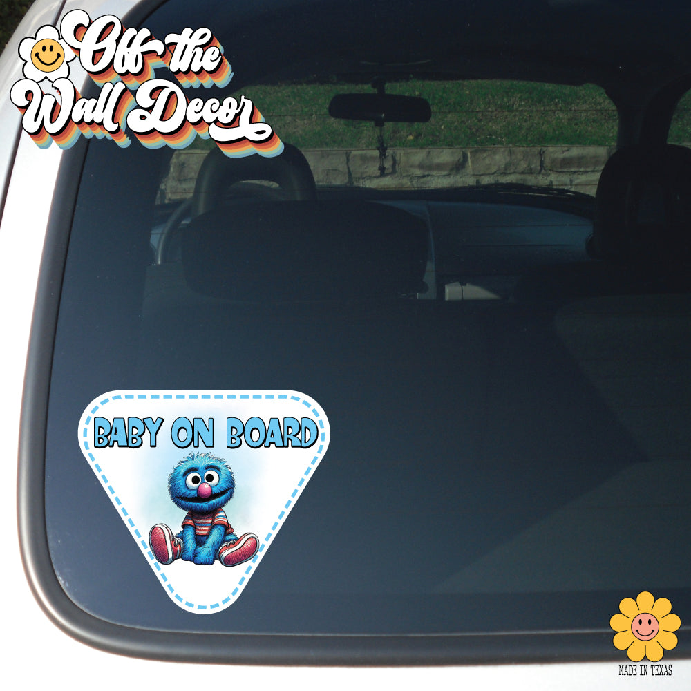 Baby Grover | Baby on Board | Suction Cup Sign, Magnet OR Vinyl Decal Sticker