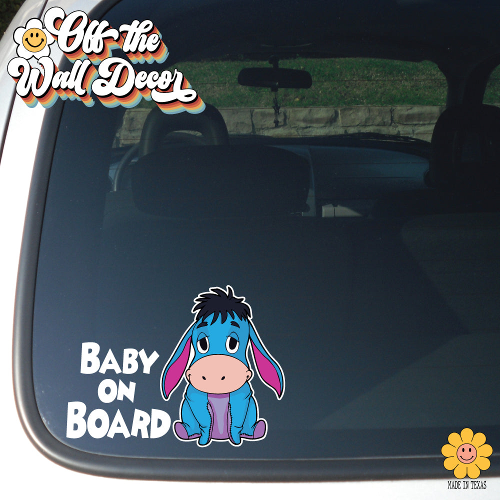 Baby Eeyore | Baby on Board | Suction Cup Sign, Magnet OR Vinyl Decal Sticker