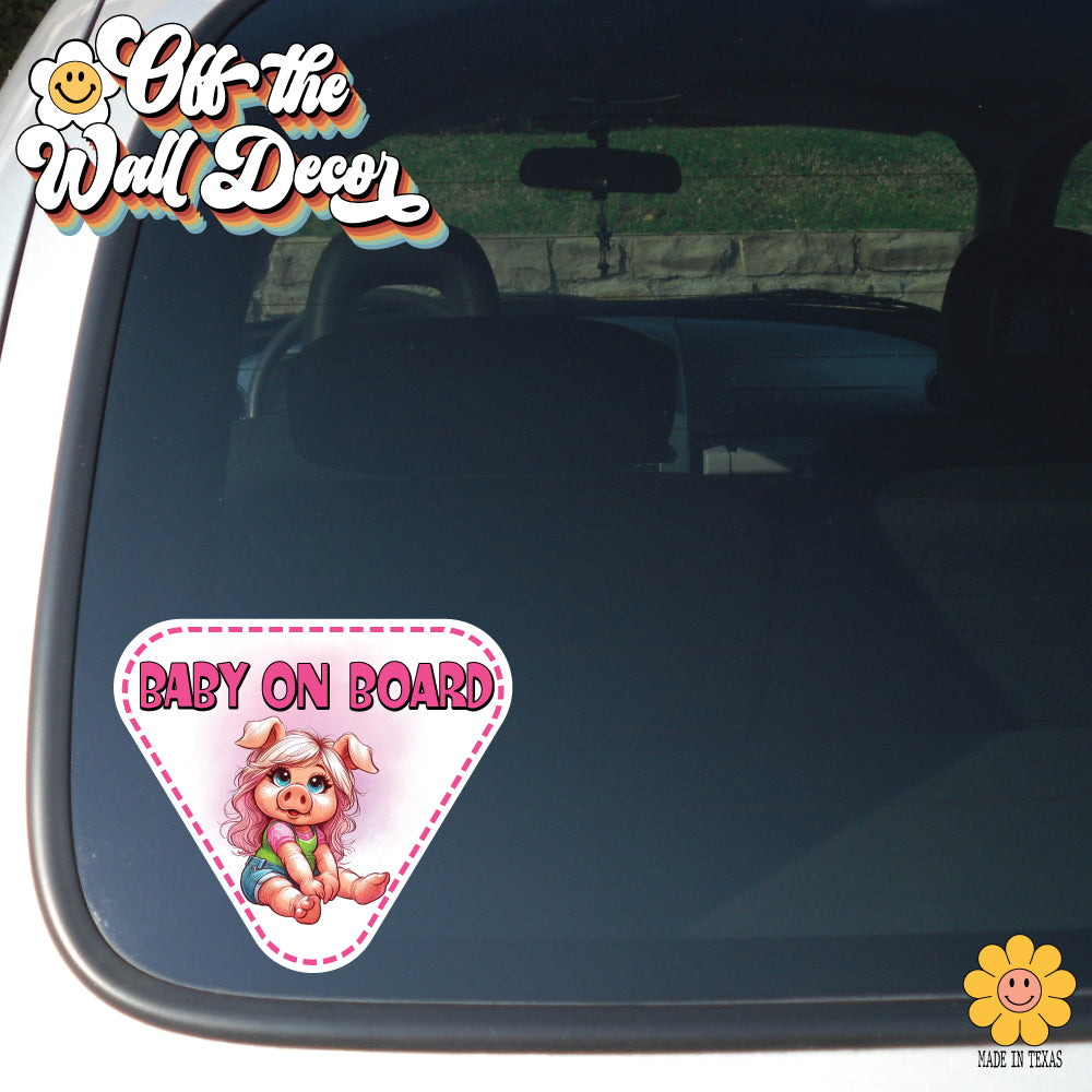 Baby Miss Piggy | Baby on Board | Suction Cup Sign, Magnet OR Vinyl Decal Sticker