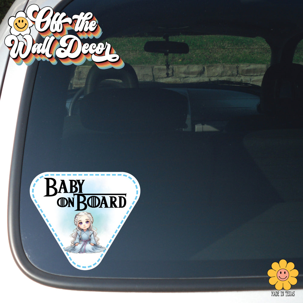 Little Daenerys | Baby on Board | Suction Cup Sign, Magnet OR Vinyl Decal Sticker