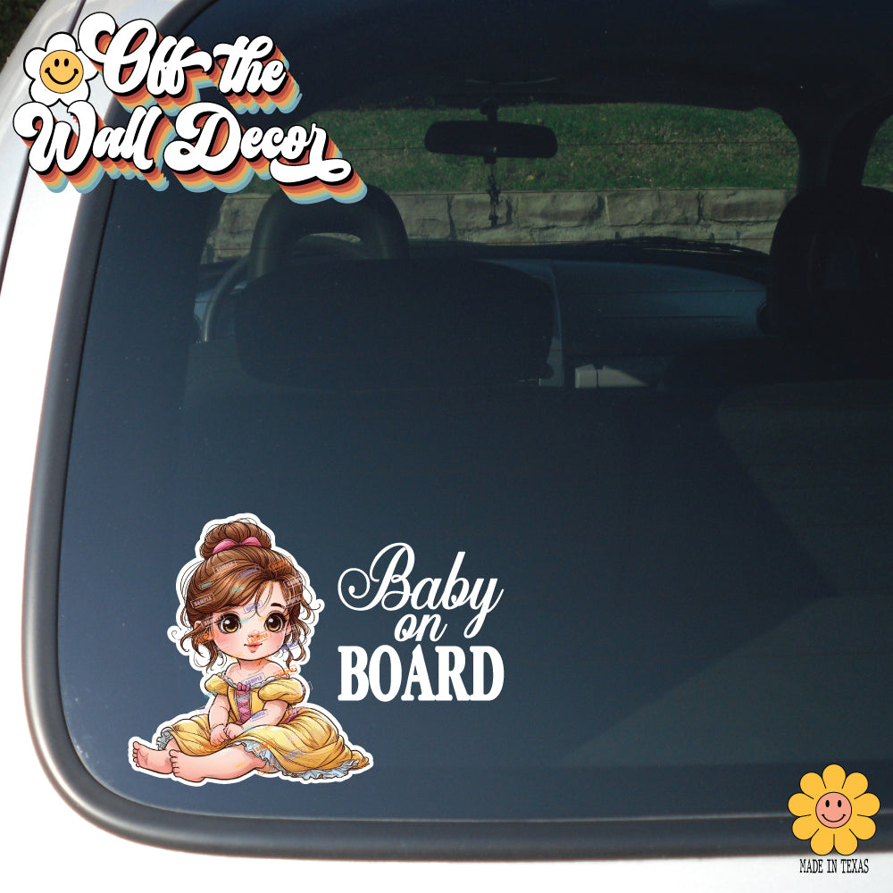 Little Belle | Baby on Board | Suction Cup Sign, Magnet OR Vinyl Decal Sticker