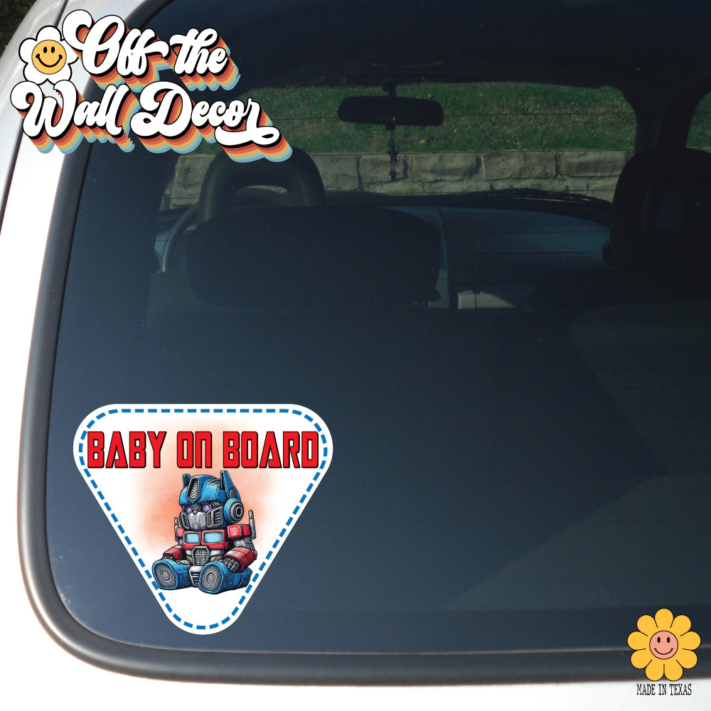Baby Optimus Prime | Baby on Board | Vinyl Decal Sticker