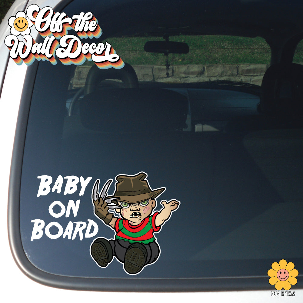 Baby Freddy | Baby on Board | Suction Cup Sign, Magnet OR Vinyl Decal Sticker