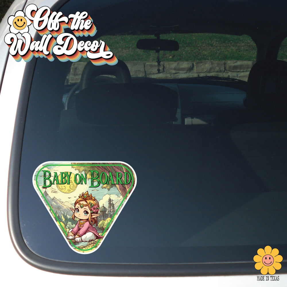 Baby Zelda | Baby on Board | Suction Cup Sign, Magnet OR Vinyl Decal Sticker