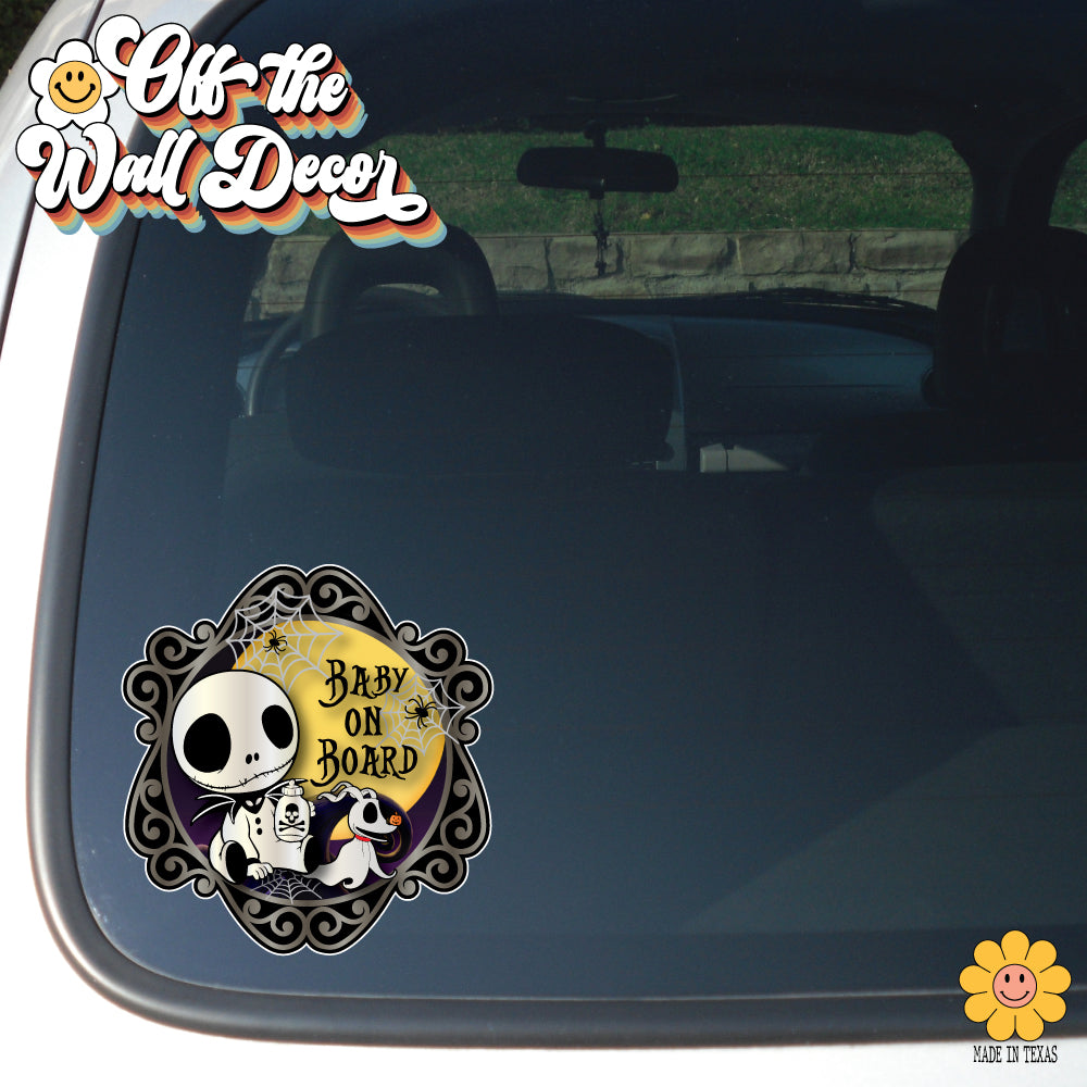 Jack & Zero | Baby on Board | Suction Cup Sign, Magnet OR Vinyl Decal Sticker
