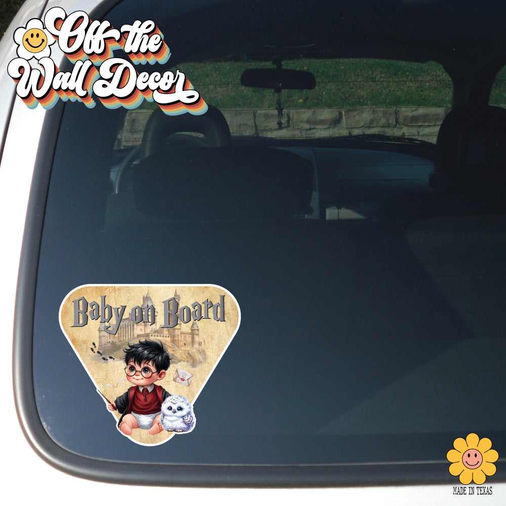 Little Wizard on Board | Baby on Board | Suction Cup Sign, Magnet OR Vinyl Decal Sticker