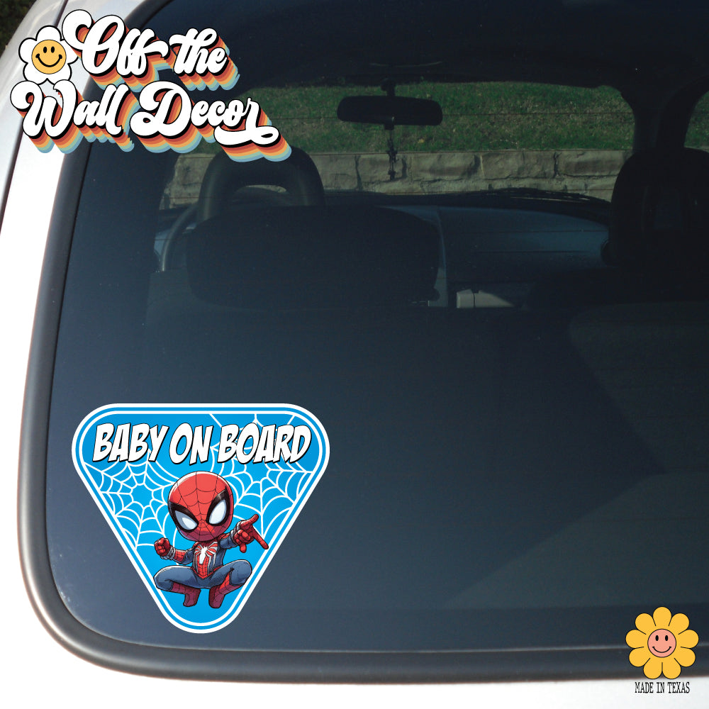 Hero Baby Spidey | Baby on Board | Suction Cup Sign, Magnet OR Vinyl Decal Sticker