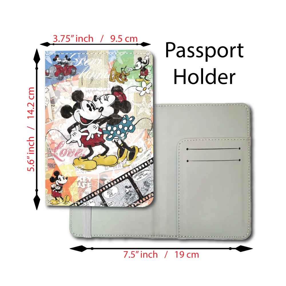 Vintage Mickey & Minnie Classic Films | Passport Holder & Luggage Tag