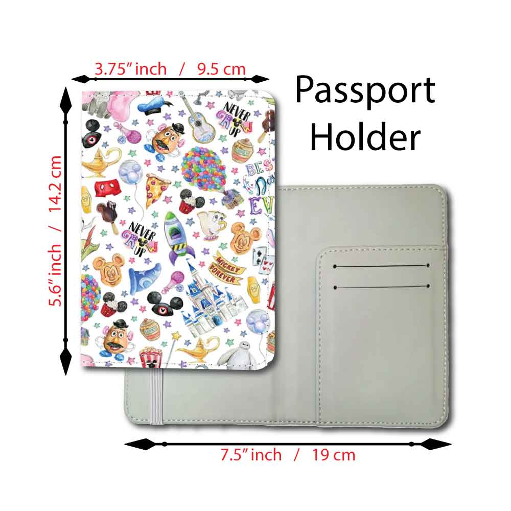 Disney Collage Best Day Ever!, Never Grow Up, Collage | Passport Holder & Luggage Tag