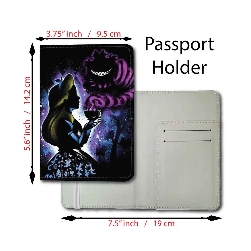 Alice Cheshire Cat Silhouette | Passport Holder & Luggage Tag