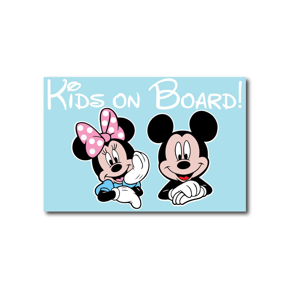 Mickey & Minnie | Kids on Board | Vinyl Decal Sticker