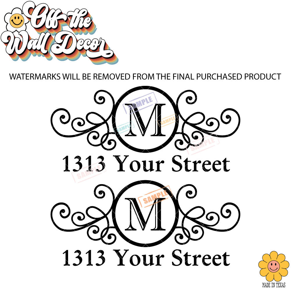 Monogram Mailbox Lettering | Personalized Mailbox Address Decal - Customized Vinyl Sticker for Mailboxes Outdoor