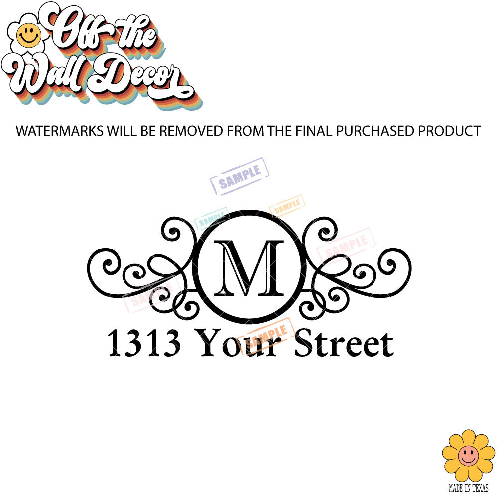 Monogram Mailbox Lettering | Personalized Mailbox Address Decal - Customized Vinyl Sticker for Mailboxes Outdoor