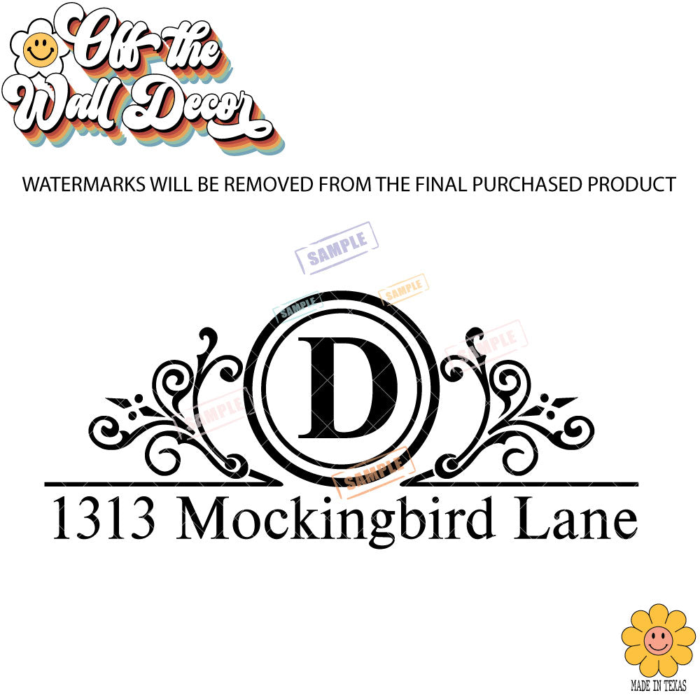 Monogram Mailbox Lettering | Personalized Mailbox Address Decal - Customized Vinyl Sticker for Mailboxes Outdoor