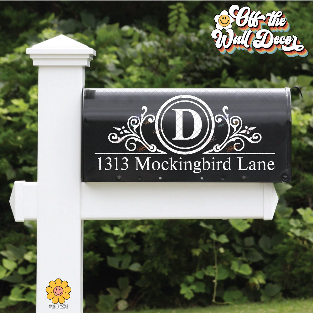 Monogram Mailbox Lettering | Personalized Mailbox Address Decal - Customized Vinyl Sticker for Mailboxes Outdoor