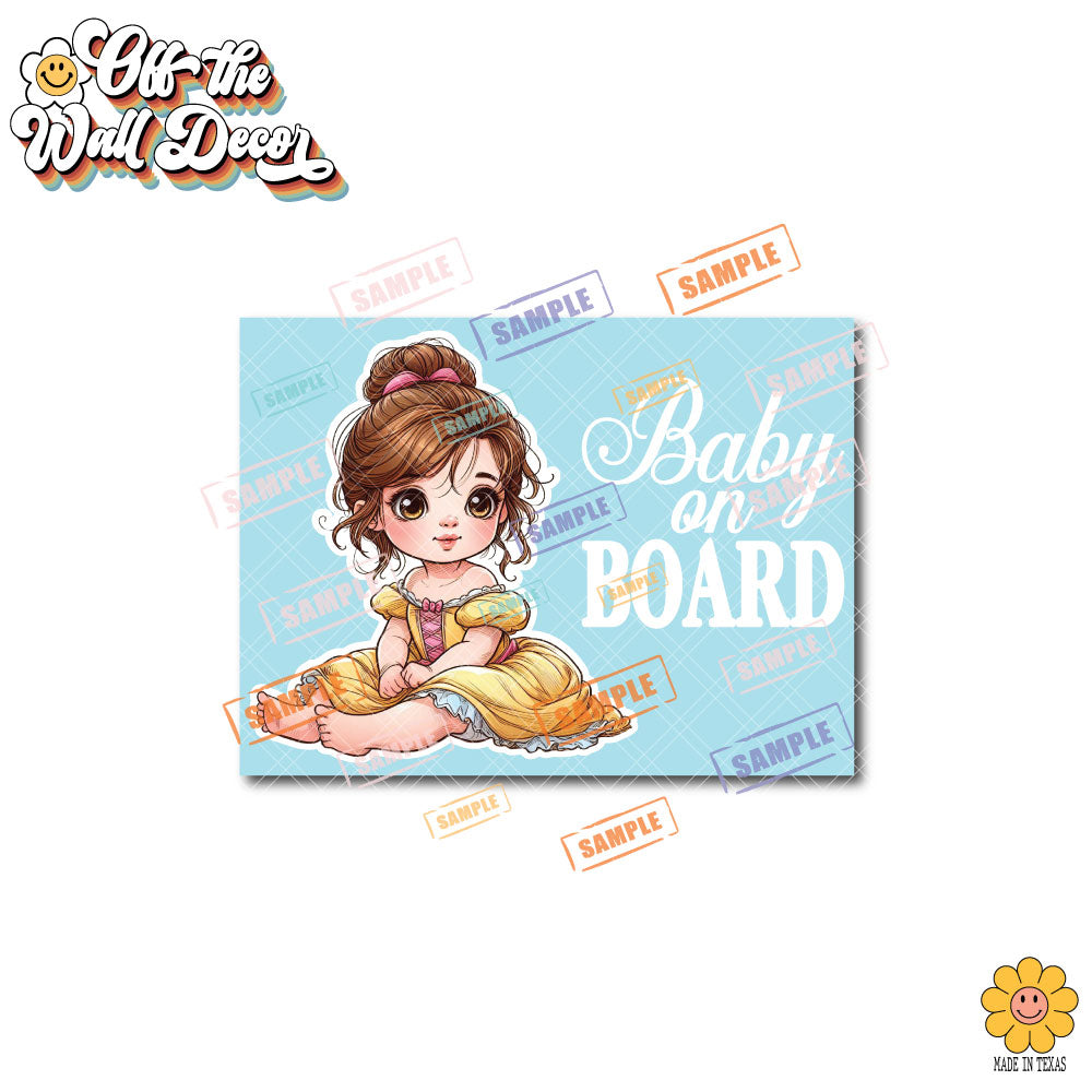 Little Belle | Baby on Board | Suction Cup Sign, Magnet OR Vinyl Decal Sticker