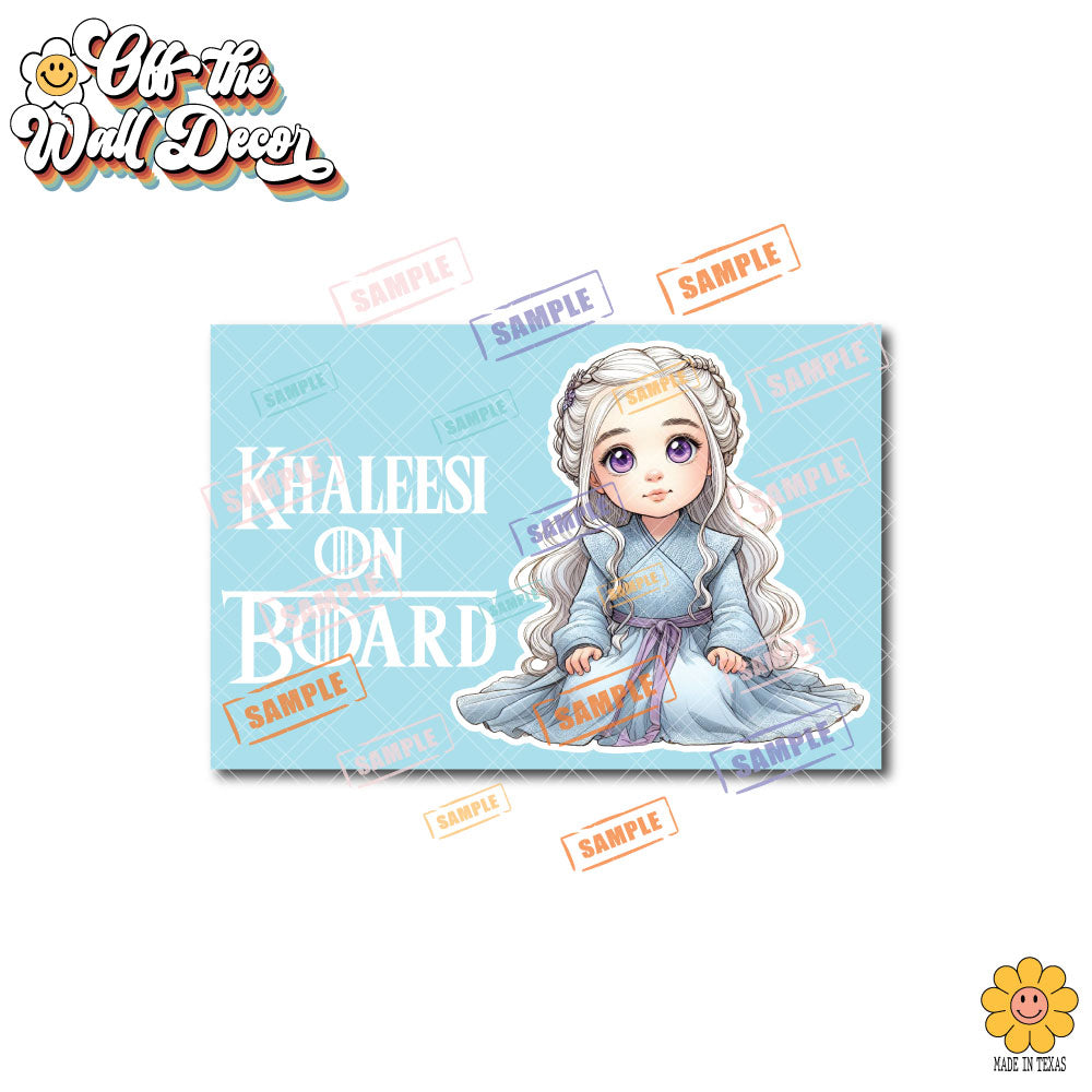 Little Daenerys | Baby on Board | Suction Cup Sign, Magnet OR Vinyl Decal Sticker