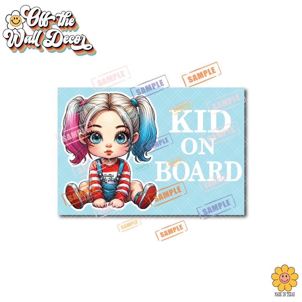 Baby Harley | Baby on Board | Suction Cup Sign, Magnet OR Vinyl Decal Sticker