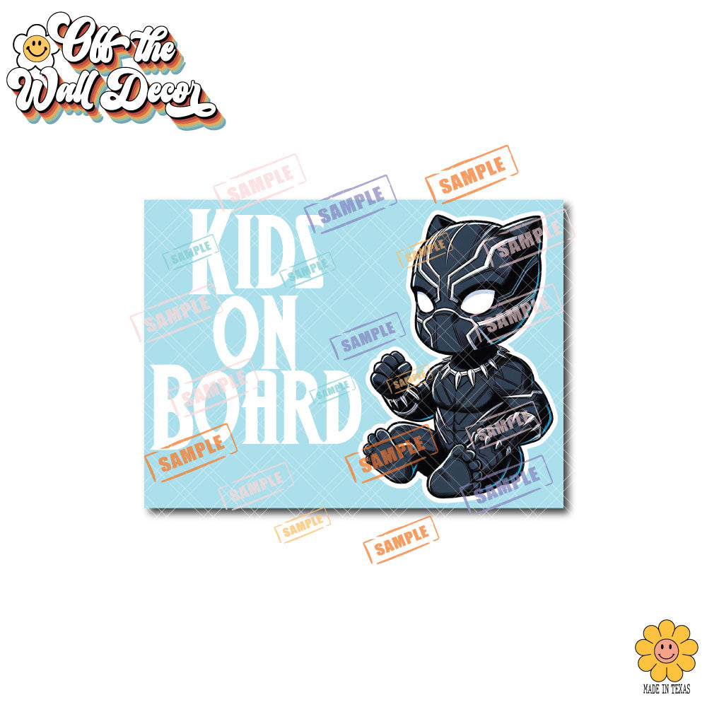 Little Black Panther | Baby on Board | Suction Cup Sign, Magnet OR Vinyl Decal Sticker
