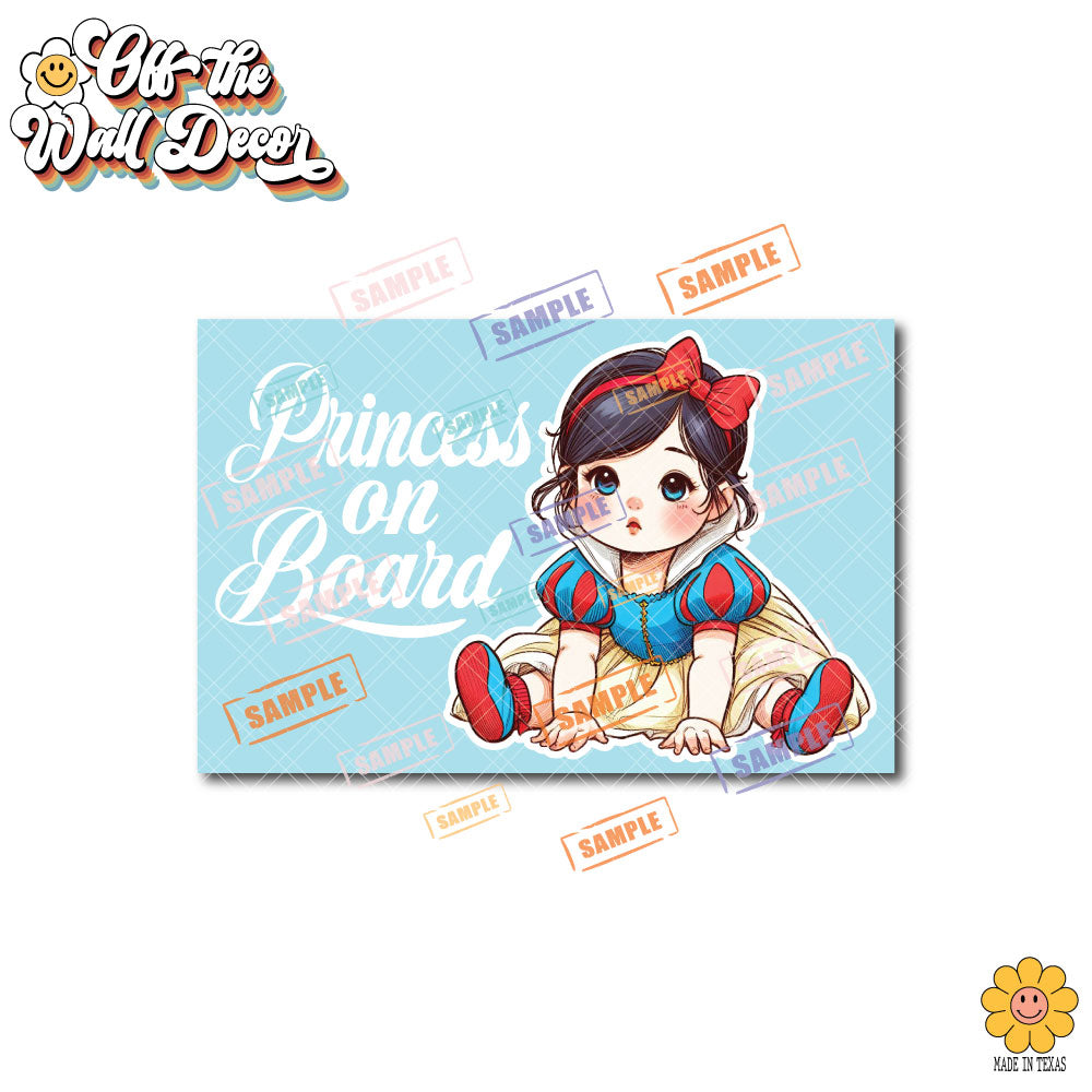 Baby Snow White | Baby on Board | Suction Cup Sign, Magnet OR Vinyl Decal Sticker